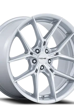 Niche Nc279 Prodigy 5 Wheel 18x8.5 5x120 Silver With Machined Face 35mm - FREE T-SHIRT INCLUDED! Best Price