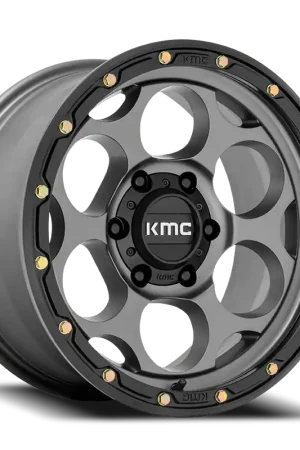 Top Pick Kmc Km541 Dirty Harry Wheel 17x9 5x127 Satin Gray With Black Lip -12mm - FREE T-SHIRT INCLUDED!