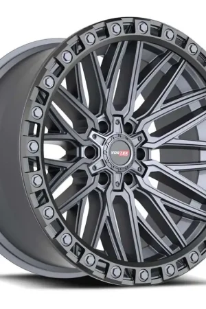 Top Rated Vortek Vrt-608 Wheel 20x10 6x135 & 6x139.7 Matte Titanium With Black Bead Ring -12mm