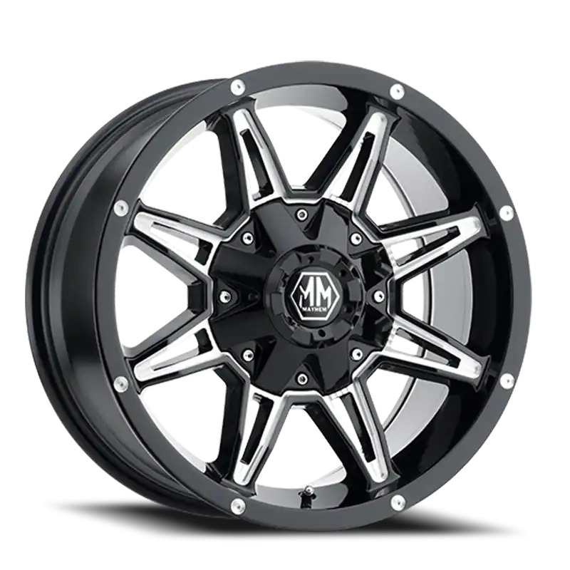 Reduced Price Mayhem Rampage Wheel 20x9 6x135 & 6x139.7 Gloss Black Milled 0mm