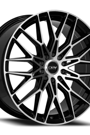 No Minimum Order Drw D21 Wheel 17x7.5 4x108 & 4x114.3 Gloss Black Machined Face 38mm