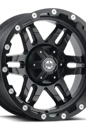Free Shipping American Outlaw Revolver Wheel 20x9 5x127 Satin Black 10mm