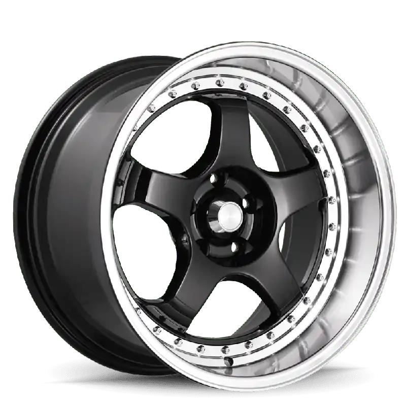 Konig 97B Ssm Wheel 18x9 5x114.3 Gloss Black w/ Machined Lip 50mm Buy Direct