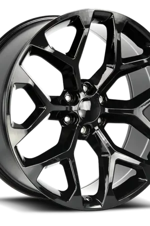 Brand New Strada Oe Replica R176 Snowflake Wheel 20x9 6x139.7 Gloss Black 24mm