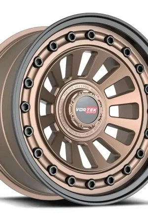 Sale Vortek Vrd-702 Wheel 18x9 Blank Custom Drilled Matte Bronze With Black Bolts & Lip 0mm