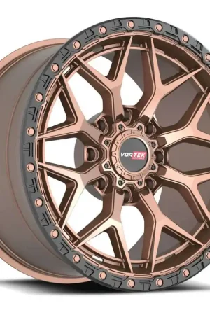 Vortek Vrt-603 Wheel 20x9.5 Blank Custom Drilled Matte Bronze With Black Bead Ring 0mm Genuine