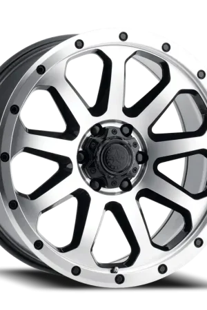 American Outlaw Gunslinger Wheel 17x8.5 6x139.7 Gloss Black Machined 18mm New Arrival