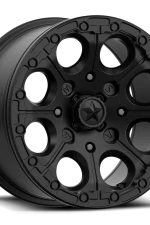 Msa Offroad M44 Cannon Beadlock Atv Utv Wheel 15x7 4x110 Satin Black 25mm Exclusive