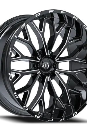 Tis 565Bm Wheel 20x12 6x135 Gloss Black Milled - 44mm - FREE T-SHIRT INCLUDED! Budget