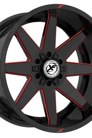 Don’t Miss Out Xf Off-Road Xf-236 Wheel 20x10 5x127 & 5x139.7 Gloss Black & Red Milled -12mm