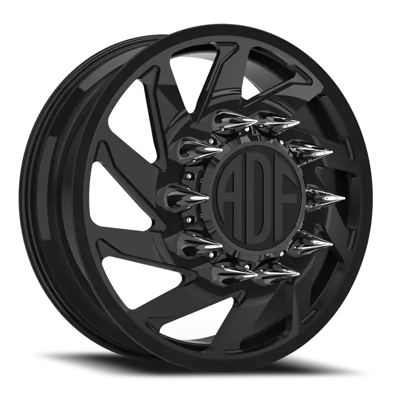 Adf Contractor Left Dually Wheel 20x8.25 8x170 Gloss Black 144mm - MINIMUM PURCHASE OF 4 - FREE T-SHIRT INCLUDED! Special Offer
