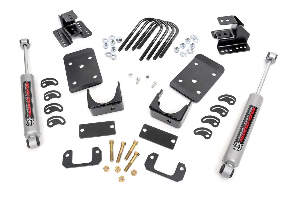 Rough Country Lowering Kit - Str Drop - 2 InchFR - 4 InchRR - Chevy/GMC 1500 07-15 DHTP 72330 Brand New