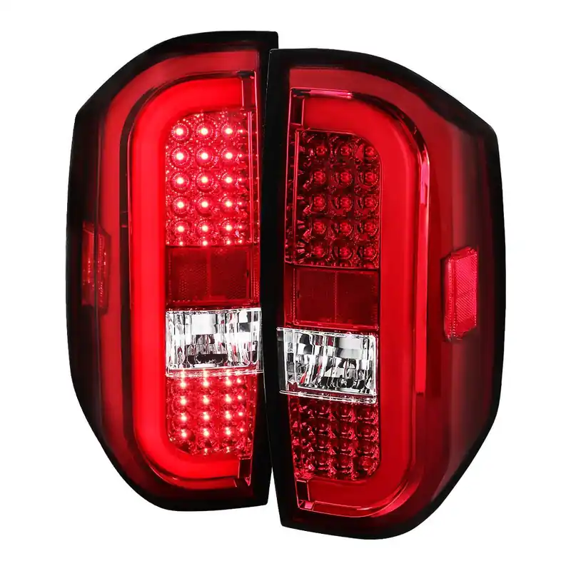 Limited Edition Spec-D Red LED Tail Lights w/ Sequential Turn Signal SPE LT-TUN14RLED-SQ-TM