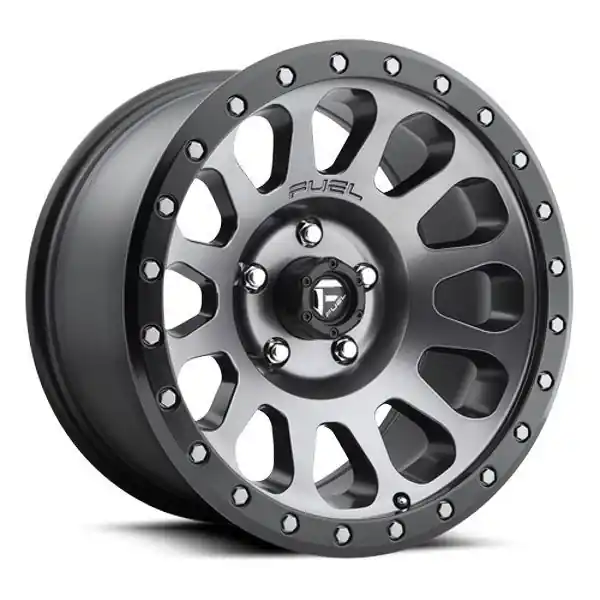 Free Shipping Fuel Offroad Wheels Vector D601 Matte Gunmetal w/ Matte Black Lip 17x9 -12mm Offset 6x139.7 (6x5.5)