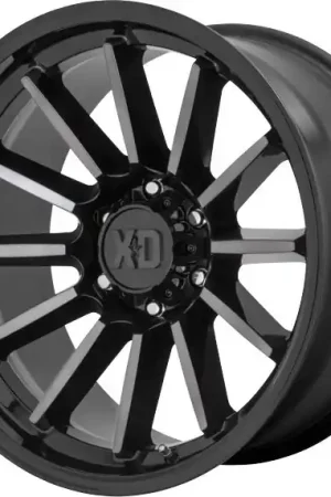 Same Day Shipping XD Series Wheels Luxe XD855 Gloss Black Machined with Gray Tint 17x9 18mm Offset 6x135
