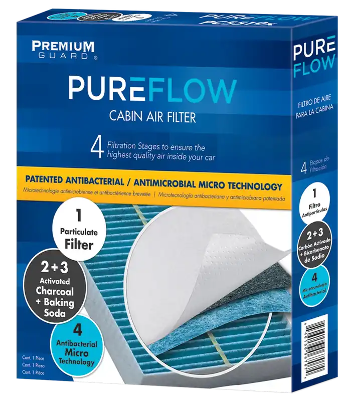 Next Day Delivery PUREFLOW 2017 Nissan NV200 Cabin Air Filter with Antibacterial Technology, PC99157X