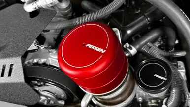 Perrin 2015+ Subaru WRX/STI Oil Filter Cover - Red - PSP-ENG-716RD Next Day Delivery