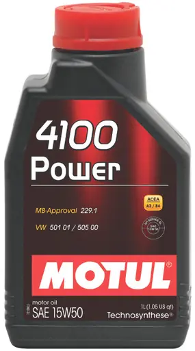 Hot Picks Motul 1L Engine Oil 4100 POWER 15W50 - VW 505 00 501 01 - MB 229.1 - 102773