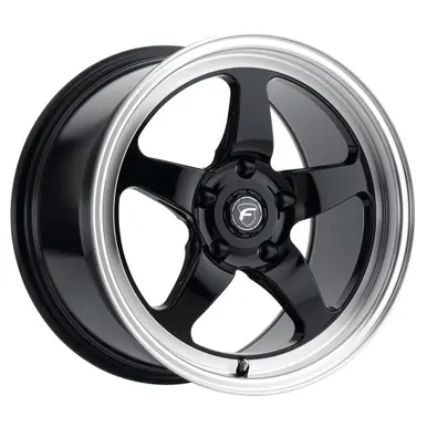 Last Chance Forgestar D5 18x5.0 / 5x120 BP / ET-23 / 2.125in BS Gloss Black Wheel - F0918C022N23