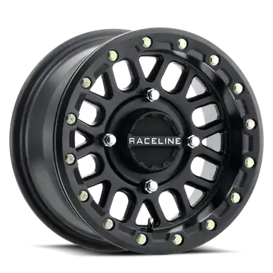 Handmade Raceline A92B Podium 15x6in / 4x156 BP / 40mm Offset / 132.5mm Bore - Satin Black Beadlock Wheel - A93B-56056+40