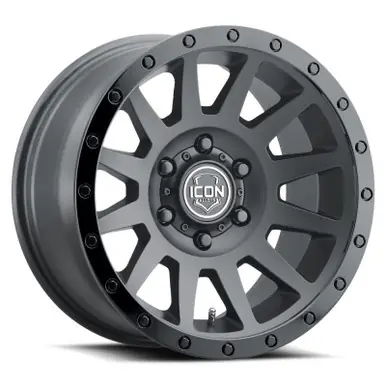 ICON Compression 18x9 5x150 25mm Offset 6in BS 110.1mm Bore Double Black Wheel - 2018905560DB Fresh Stock