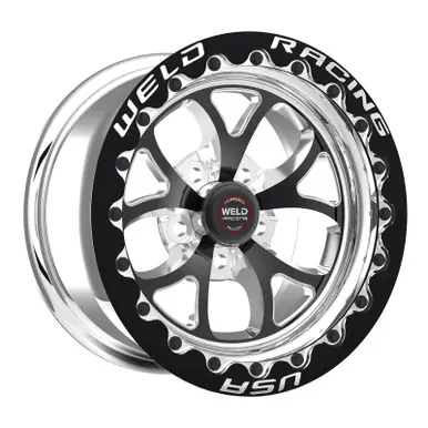 Weld S76 15x12.33 / 5x4.5 BP / 5.5in. BS Black Wheel (Medium Pad) - Black Single Beadlock MT - 76MB512A55F Order Now
