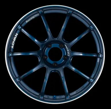 Authentic Advan RZII 17x7.5 +38 4-100 Racing Indigo Blue Wheel - YAZ7F38AE