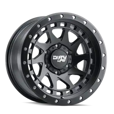 Dirty Life 9311 Enigma Pro 17x9/5x127 BP/-38mm Offset/71.5mm Hub Matte Black Wheel - Beadlock - 9311-7973MB38 Top Pick