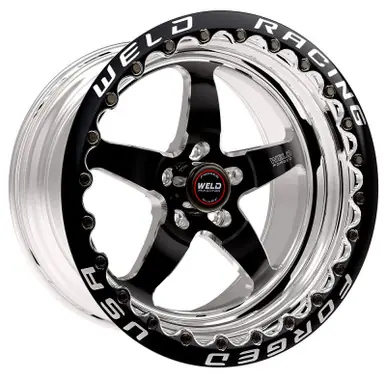 Place Order Weld S71 17x11 / 5x4.75 BP / 7.4in. BS Black Wheel (Low Pad) - Black Single Beadlock MT - 71LB7110B75F
