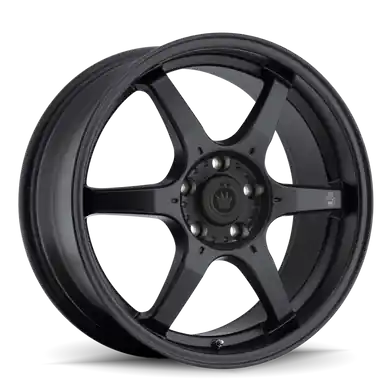 Konig Backbone 15x6.5 4x100 ET38 Matte Black Milling Logo on Spoke - BC56100385 Fast Shipping