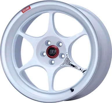 Enkei PF06 18x8.5in 5x114.3 BP 35mm Offset 75mm Bore White Machined Wheel - 545-885-6535WM Direct From Manufacturer