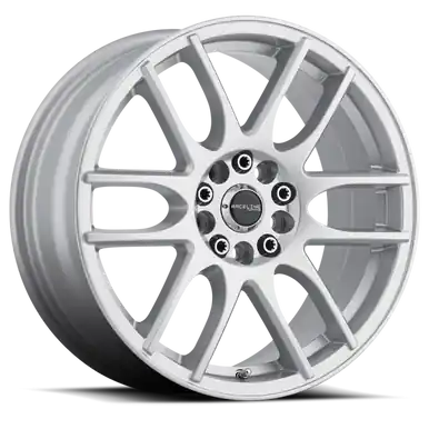 New Release Raceline 141S Mystique 17x7.5in / 5x110/5x115 BP / 40mm Offset / 72.62mm Bore - Gloss Silver Wheel - 141S-77586+40