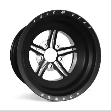 Race Star 63 Pro Forged 15x10 NBL Sportsman 5x4.50 BC / 5.00in. BS Wheel - Black Anodized/Machined - 63-510454001B Best Seller