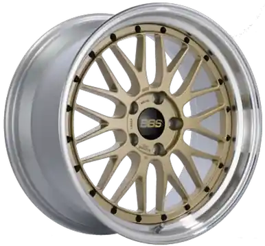 BBS LM 19x10 5x114.3 ET40 PFS Gold Center Diamond Cut Lip Wheel - 82mm PFS/Clip Required - LM119GPK Next Day Delivery
