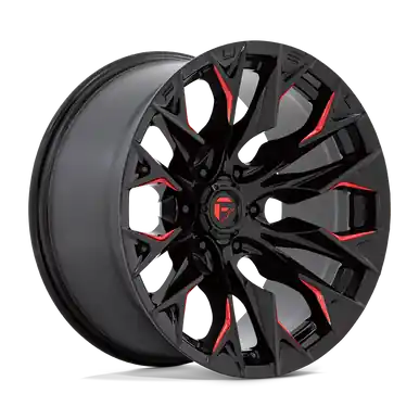Affordable Fuel Off Road Model D823 FLAME 6 Gloss Black Milled Red 20X10