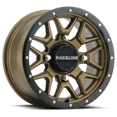 Best Price Raceline A94BZ Krank 14x7in / 4x110 BP / 10mm Offset / 83.8mm Bore - Bronze & Black Lip Wheel - A94BZ-47011+10