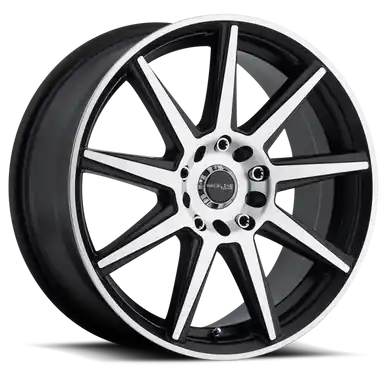 Raceline 144M Storm 16x7in / 5x112/5x120 BP / 40mm Offset / 74.1mm Bore - Black & Machined Wheel - 144M-67091+40 Last Chance