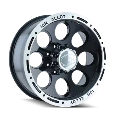 Must Have ION Type 174 15x8 / 5x120.65 BP / -27mm Offset / 83.82mm Hub Black/Machined Wheel - 174-5861B