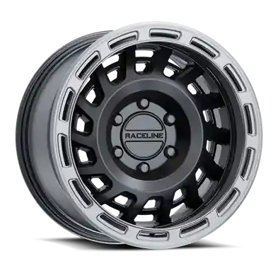 Buy Today Raceline 957BS Halo 18x9in / 8x170 BP / -12mm Offset / 130.81mm Bore - Black & Silver Lip Wheel - 957BS-89081-12