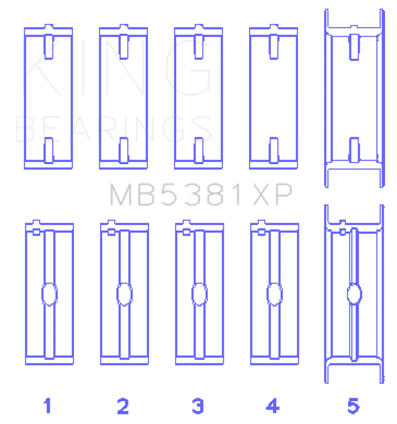 Budget King Engine Bearings Holden 253/308CI 5.0L/5.7L (Size .010) Main Bearing Set